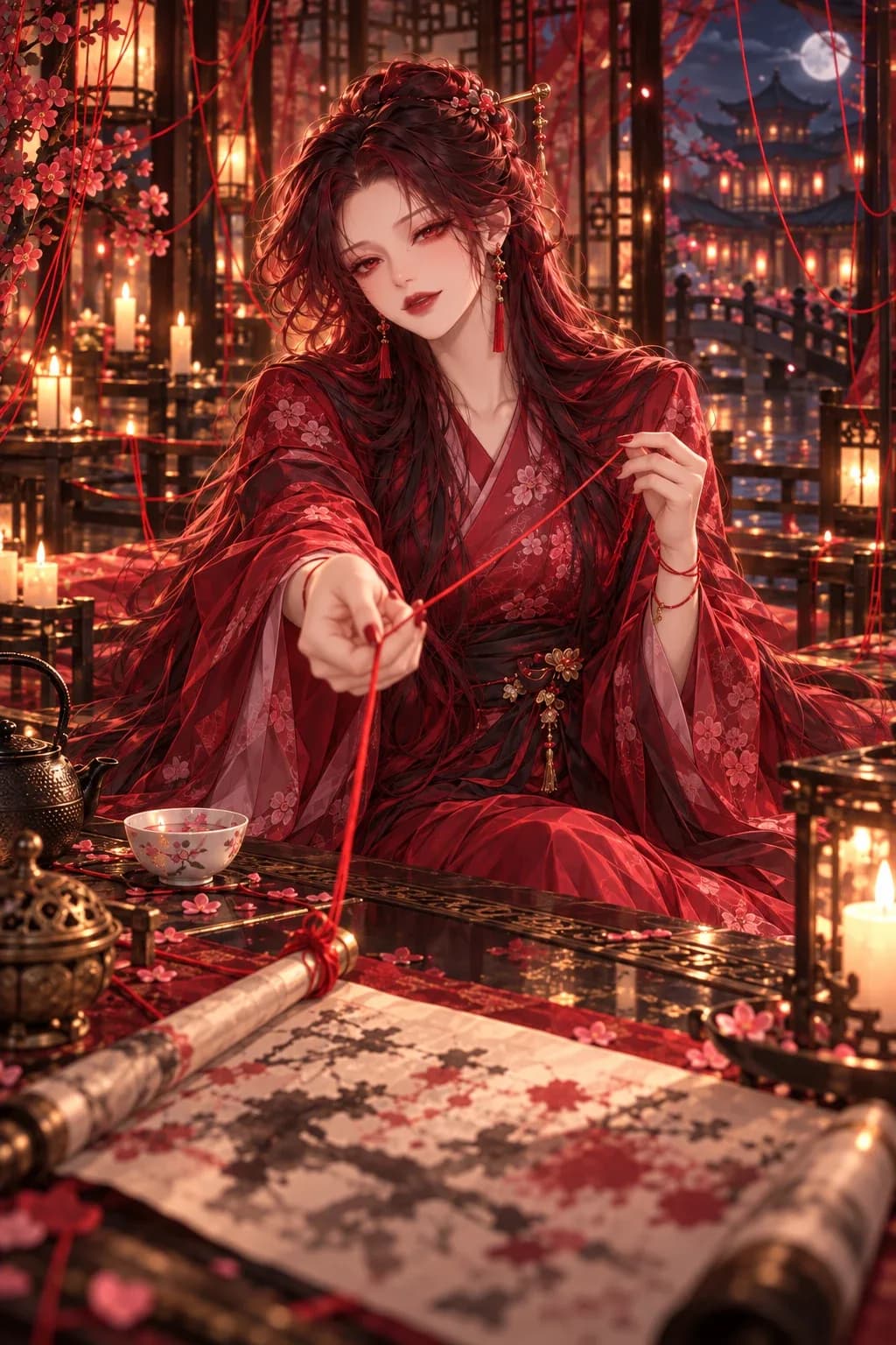 다홍 · 붉은 실 잇는 연분 선녀