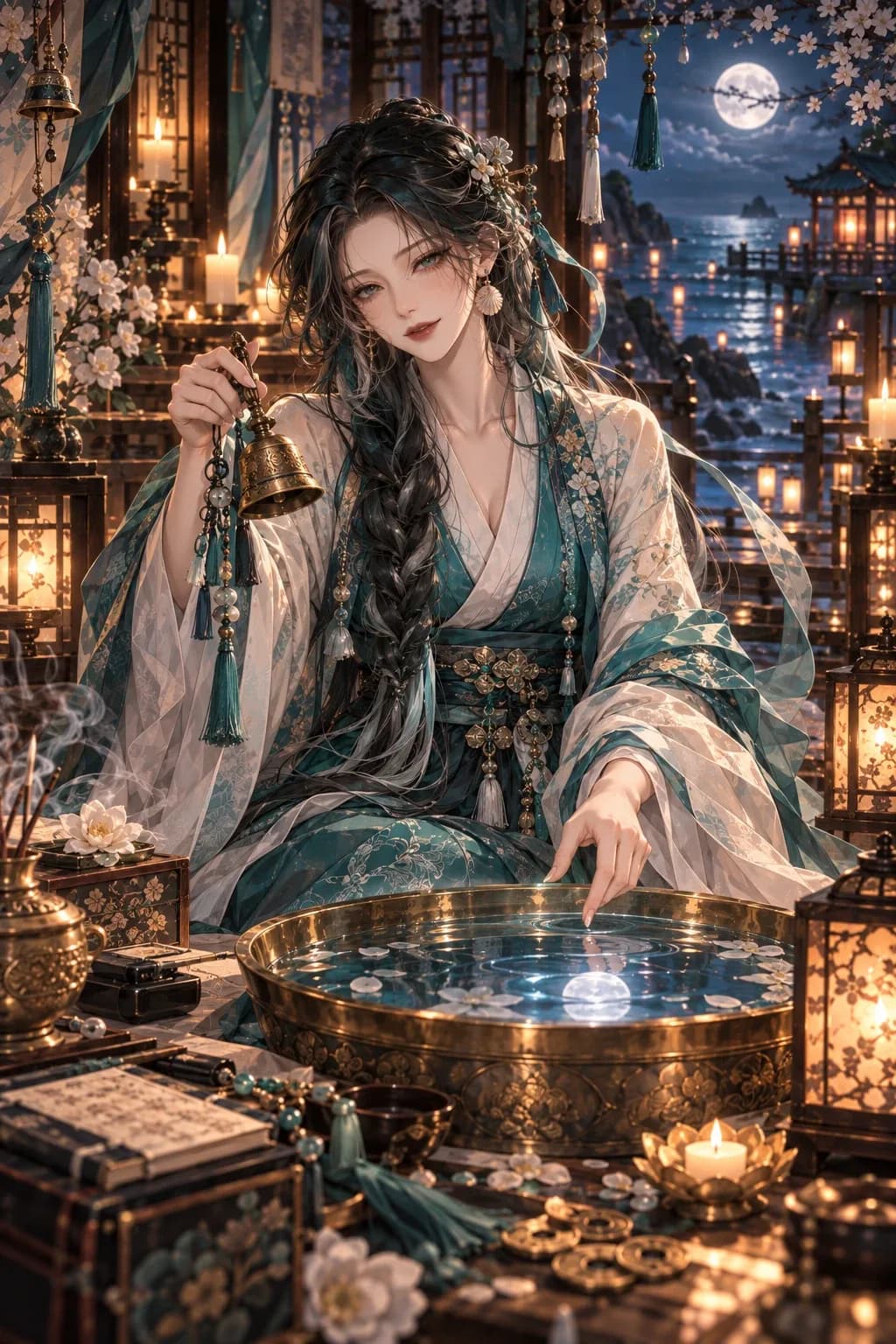 윤슬 · 바닷가 끝 달빛 무녀